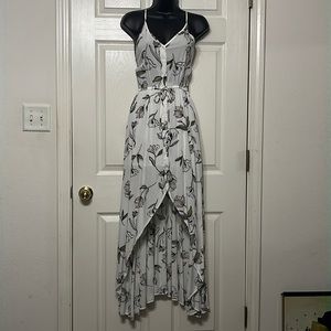 Small White floral Dress high/low